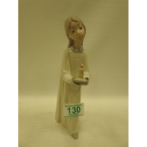 130 - Lladro - Girl holding a Candle