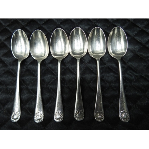 260 - 6 silver spoons 66g