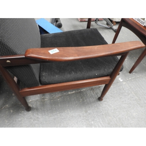 371 - 2 Guy Rodgers Mid Century Chairs, require re webbing