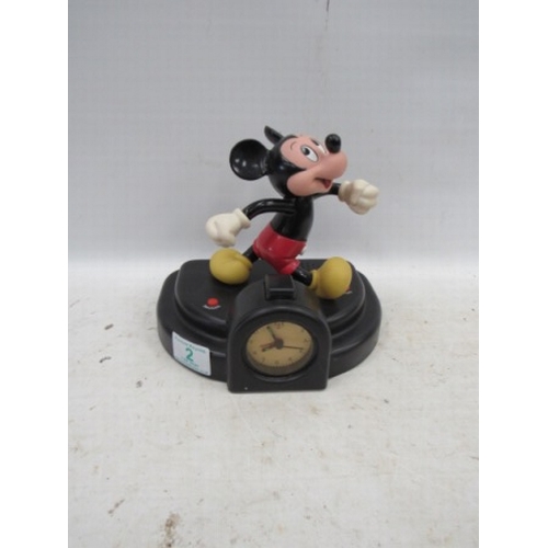 2 - Vintage Mickey Mouse alarm clock