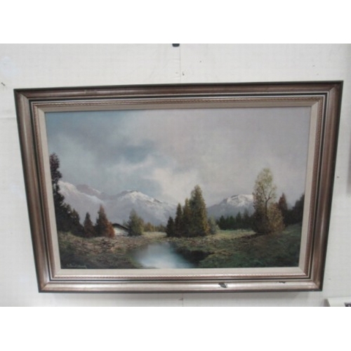 41 - Large Framed oil on canvas