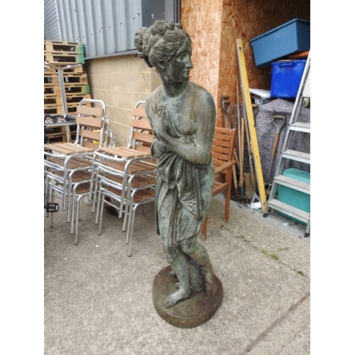 49 - Metal Garden Statue approx 5ft tall. 90Kg+