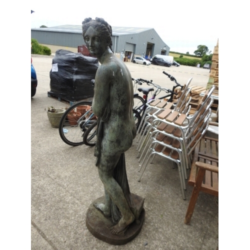 49 - Metal Garden Statue approx 5ft tall. 90Kg+