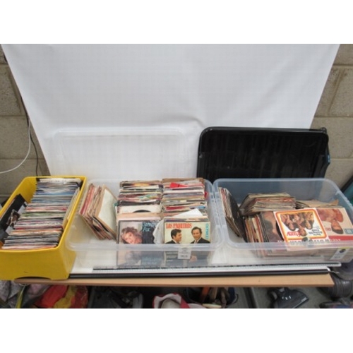 16 - 3 Containers of Vinyl 45 single records