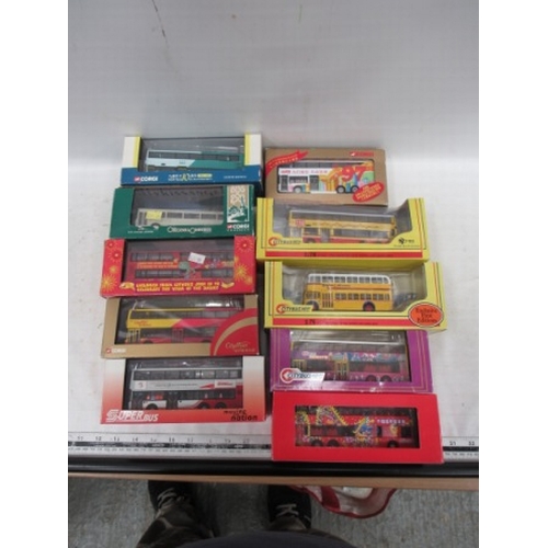 32 - 10 Corgi Bus Coach models boxed