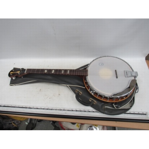 62 - Vintage Kays Banjo with carry case