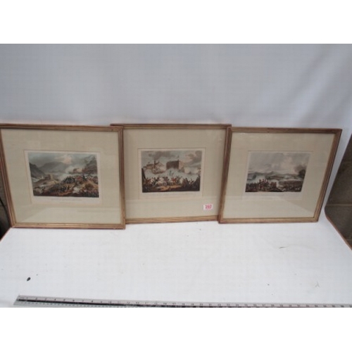 292 - 3 x 1815 Anglo Franco War Prints Orig