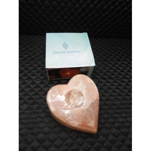 306 - Himalayan Salt heart candle holder