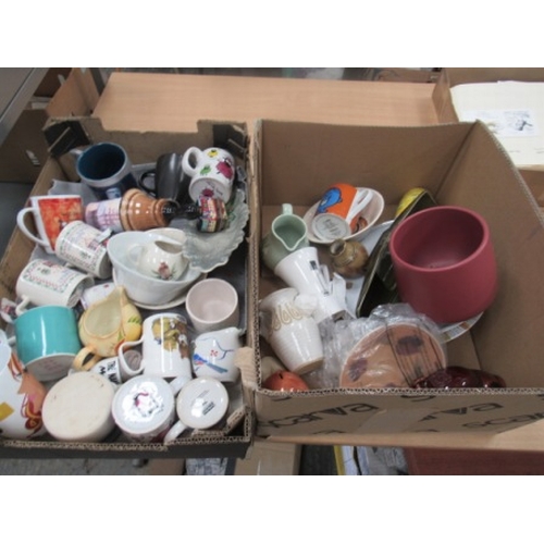 36 - 2 Boxes of pottery