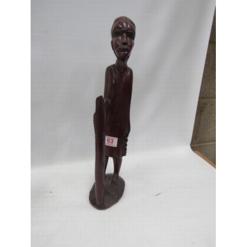 63 - Wooden African ornament