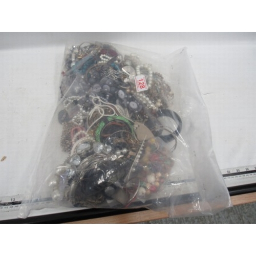 128 - Large Bag of Costume Jewellery