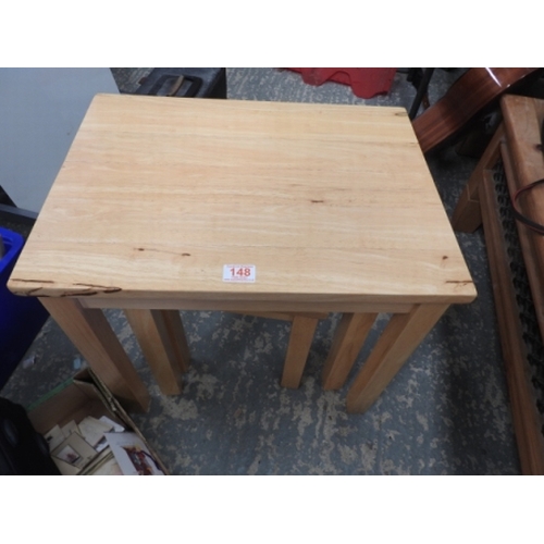 148 - Nest of Tables Rubberwood