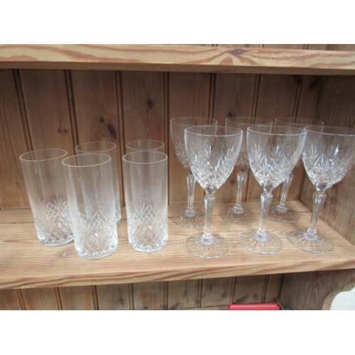 491 - Qty of crystal glasses