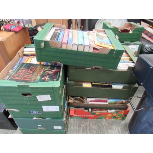 528 - 9 boxes of book and dvds