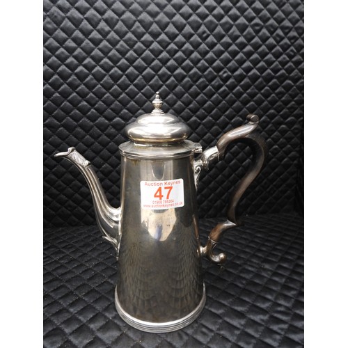 47 - Scottish Silver Coffee Pot, 547g total