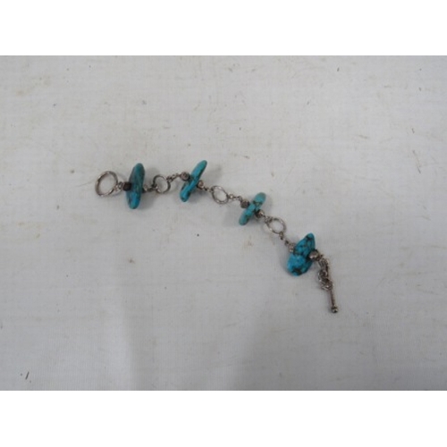 60 - Aquamarine & Silver Bracelet