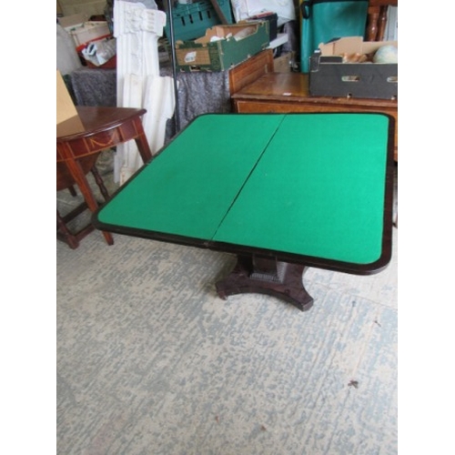 633 - Victorian Mahogany Fold over Games Table