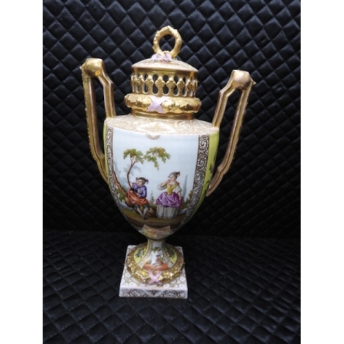 143 - Continental porcelain urn