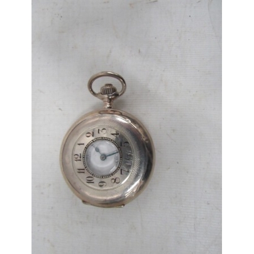 380 - Vintage Omega Silver half hunter pocket watch