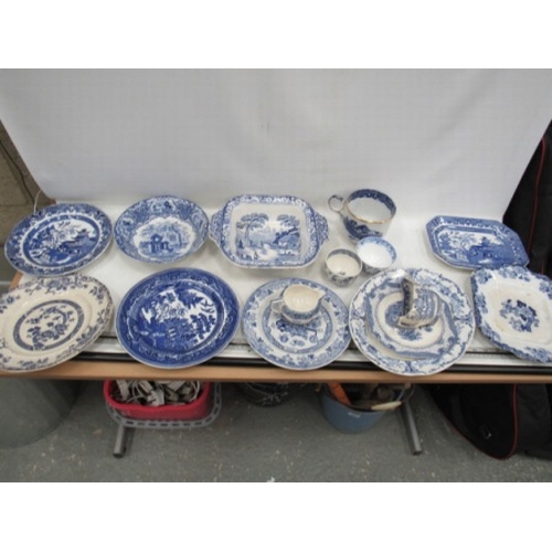 574 - Qty of Blue/White China