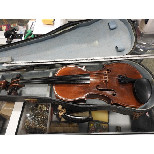 373 - 3 Vintage violins - 1 very old