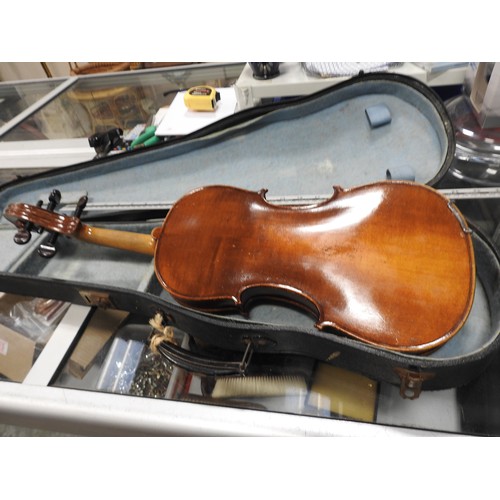 373 - 3 Vintage violins - 1 very old