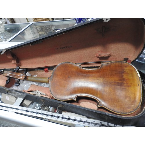 373 - 3 Vintage violins - 1 very old