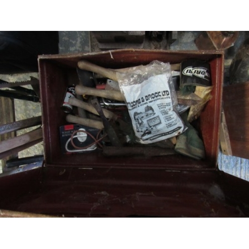 548 - Metal Box of Tools