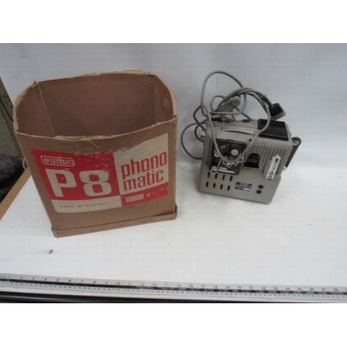 27 - Eunig P8 Photomatic 8mm Cine projector & Box