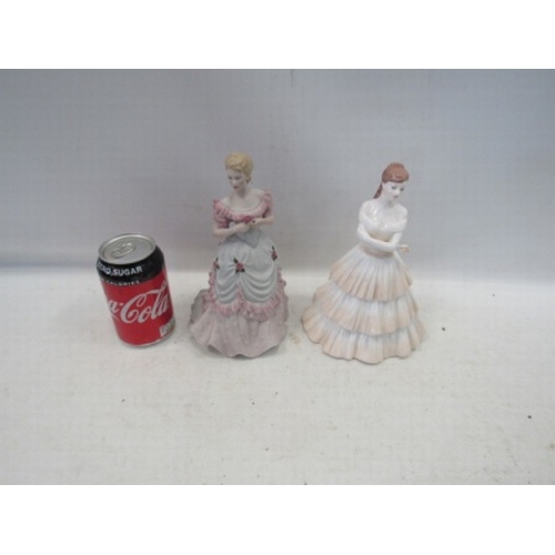 349 - 2 ltd ed Coalport figureines