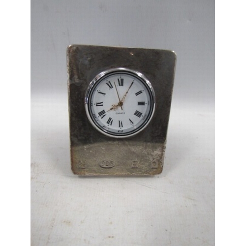 60 - small HM silver clock