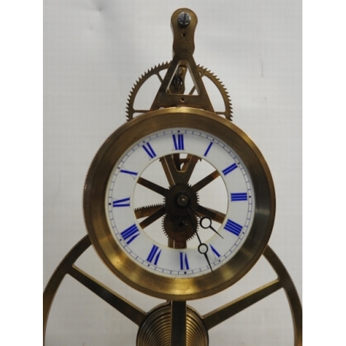 86 - Skeleton clock, Dome damaged