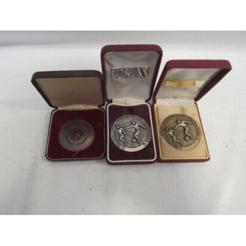 250 - 3x Northampton Town Football Medals in boxes