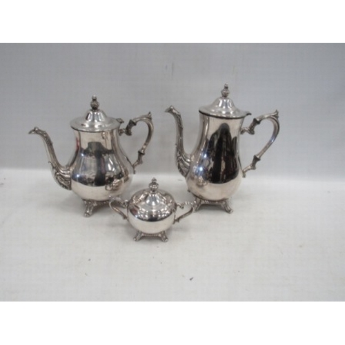 371 - LS&co silver plate coffee tea and sugar pots