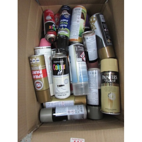 441 - Box of aerosol paint cans