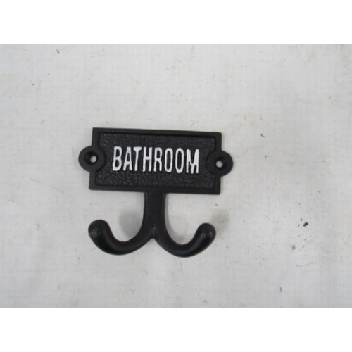 128 - Cast iron bathroom hook