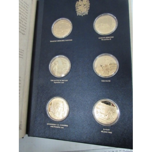 213 - Winston Chuchill Gilt Silver coin set  of 24