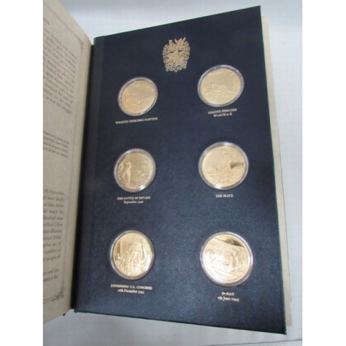 213 - Winston Chuchill Gilt Silver coin set  of 24