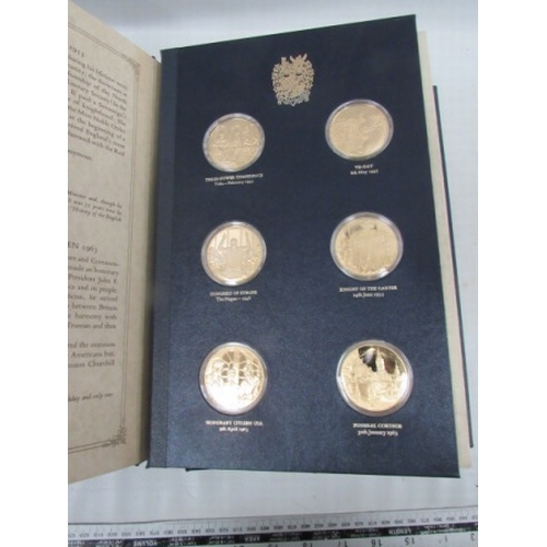 213 - Winston Chuchill Gilt Silver coin set  of 24