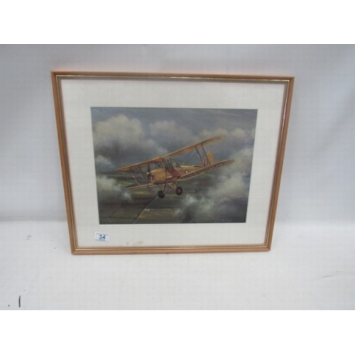 34 - Framed Plane print