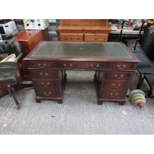 353 - Leather top desk