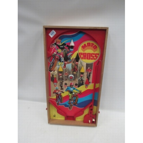 489 - 1960s Moto Cross pin  ball game by Arco Falc