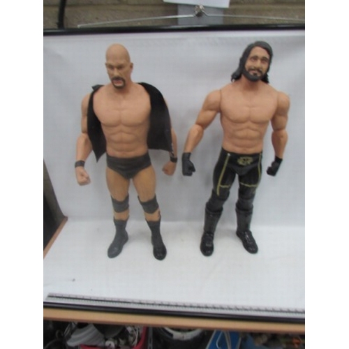 9 - 2 large Wrestling Figures