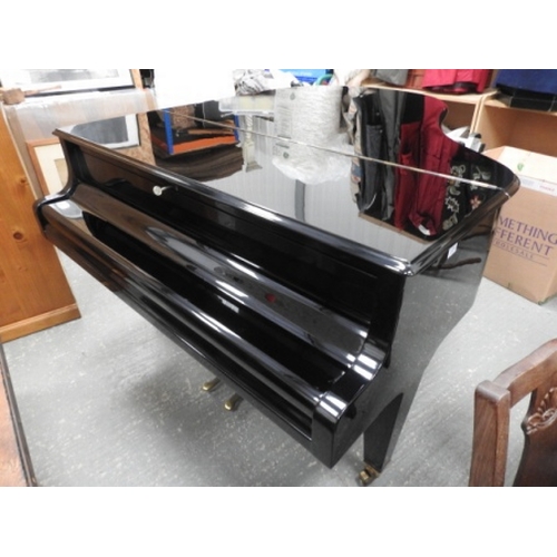 334 - Bosendorfer baby grand piano model 170.
Some cracking to lacquer finish. Viewing advised. Handmade i... 