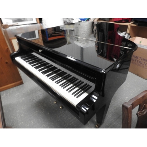 334 - Bosendorfer baby grand piano model 170.
Some cracking to lacquer finish. Viewing advised. Handmade i... 