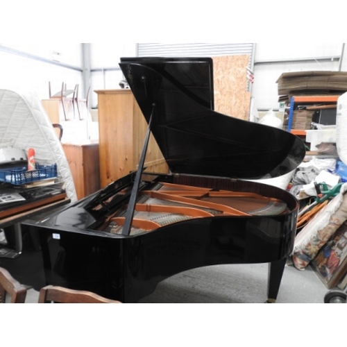 334 - Bosendorfer baby grand piano model 170.
Some cracking to lacquer finish. Viewing advised. Handmade i... 