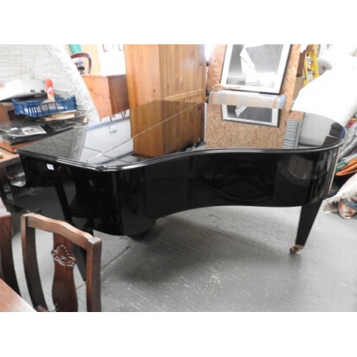 334 - Bosendorfer baby grand piano model 170.
Some cracking to lacquer finish. Viewing advised. Handmade i... 