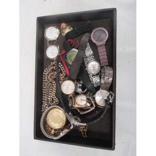 141 - Tray of watches