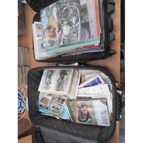 145 - 2x Suitcases of Magazines, Cig cards + Ephamera