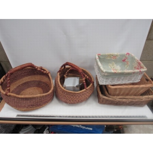 280 - Wicker baskets etc